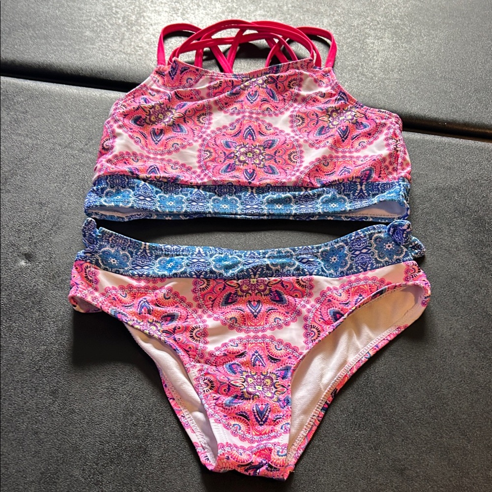 Nicole by Nicole Miller Pink and Blue Kids Swim Set